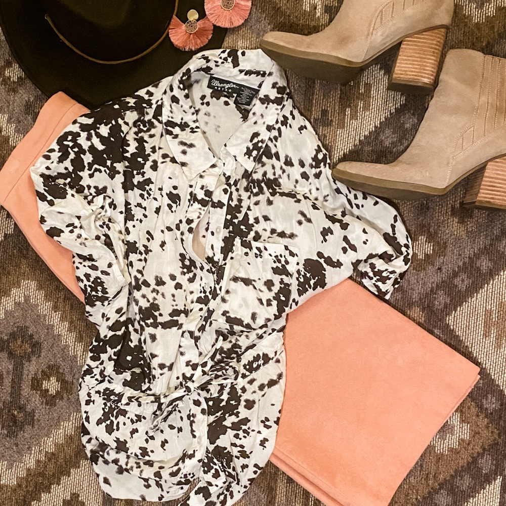 Vintage Light Pink Suede Skirt